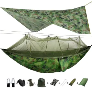 Person Furniture Parachute Fabric Mosquito Strength Bed Hanging Portable Swing Reliable delivery Camping/garden 1-2 Sleep Net Hammock Outdoor with All-out sale