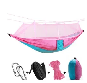 Person Furniture Parachute Fabric Mosquito Strength Bed Hanging Portable Swing Reliable delivery Camping/garden 1-2 Sleep Net Hammock Outdoor with All-out sale