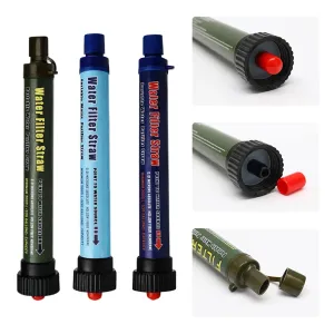 Personal Water Filter,Survival Water Filter Straws,Super-high Precision Water Purification Survival Gear,Water Purifier for Hiking,Hunting,Travel and Emergency