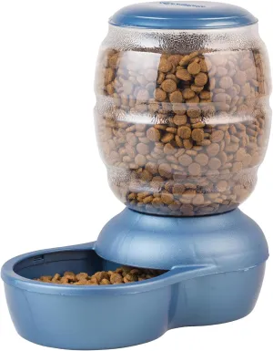 Petmate Replendish Gravity Feeder, 5 lb, Blue, Made in USA