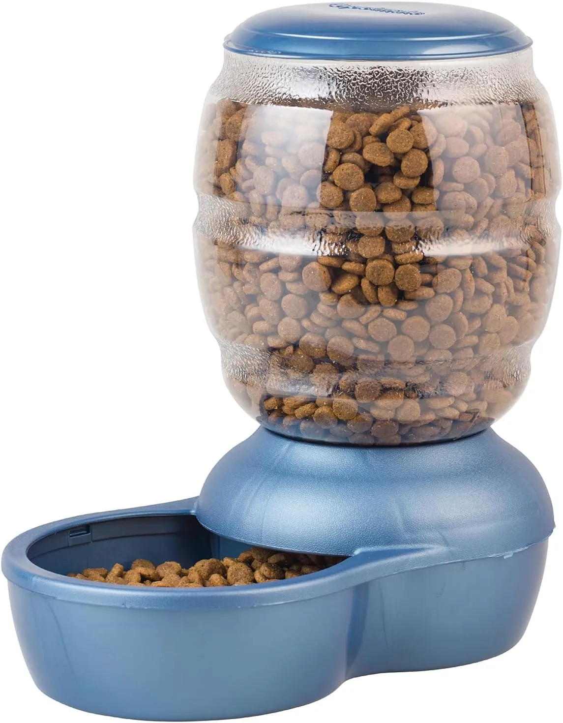 Petmate Replendish Gravity Feeder, 5 lb, Blue, Made in USA
