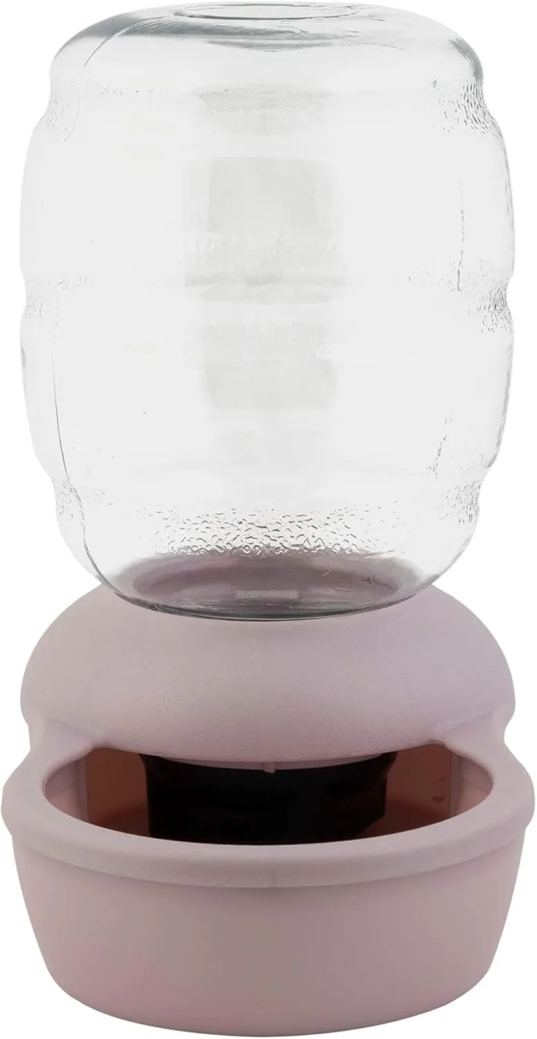 Petmate Violet Replendish Gravity Automatic Pet Waterer Water Dispenser Station for Cats and Dogs 0.5 Gallon