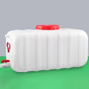 Plastic Portable Water Tank with Spigot for Camping Large Capacity Water Storage Tank Water Container for Emergency Storage Household Outdoor Camping RV Self-Driving(Size:110L/30gallon)