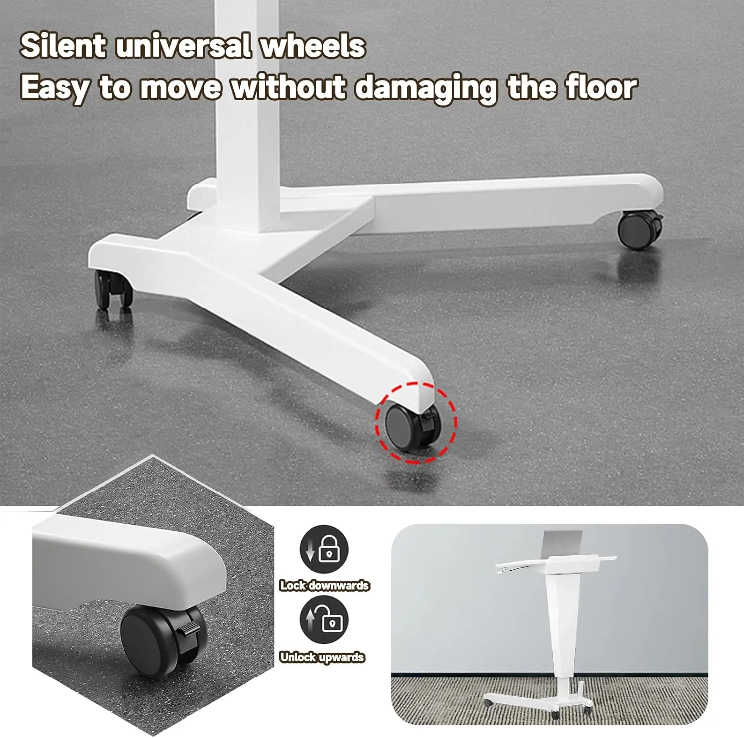 Podium,Floor Standing Reception Podiums, Floor Lectern Podium, Mobile Lectern, Pulpit for Churches, Free Lifting Podium, Suitable for Conference Rooms, classrooms, Shopping malls(Maple)