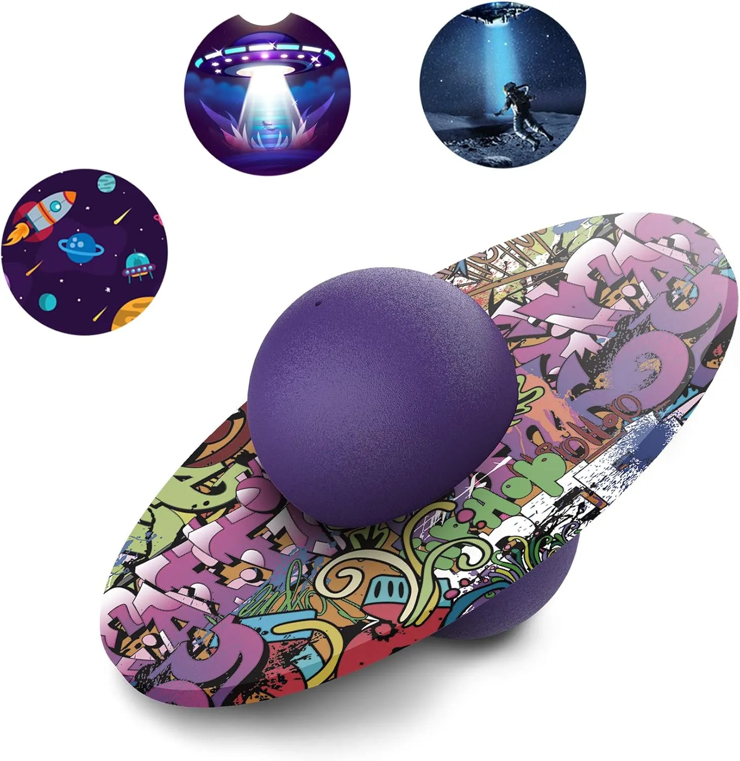 Pogo Ball for Kids & Adults Up to 200lb, Balance Coordination Trick Bounce Board Pop Ball Cool Fun Challenge Indoor Outdoor Toys Pogo Jumper Birthday Gifts for Boys Girls Back-to-school