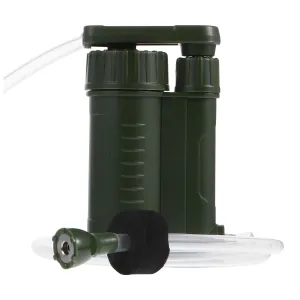 POPETPOP 1pc Portable Water Filter Water Filter Emergency Hand Pump Camping Abs Green