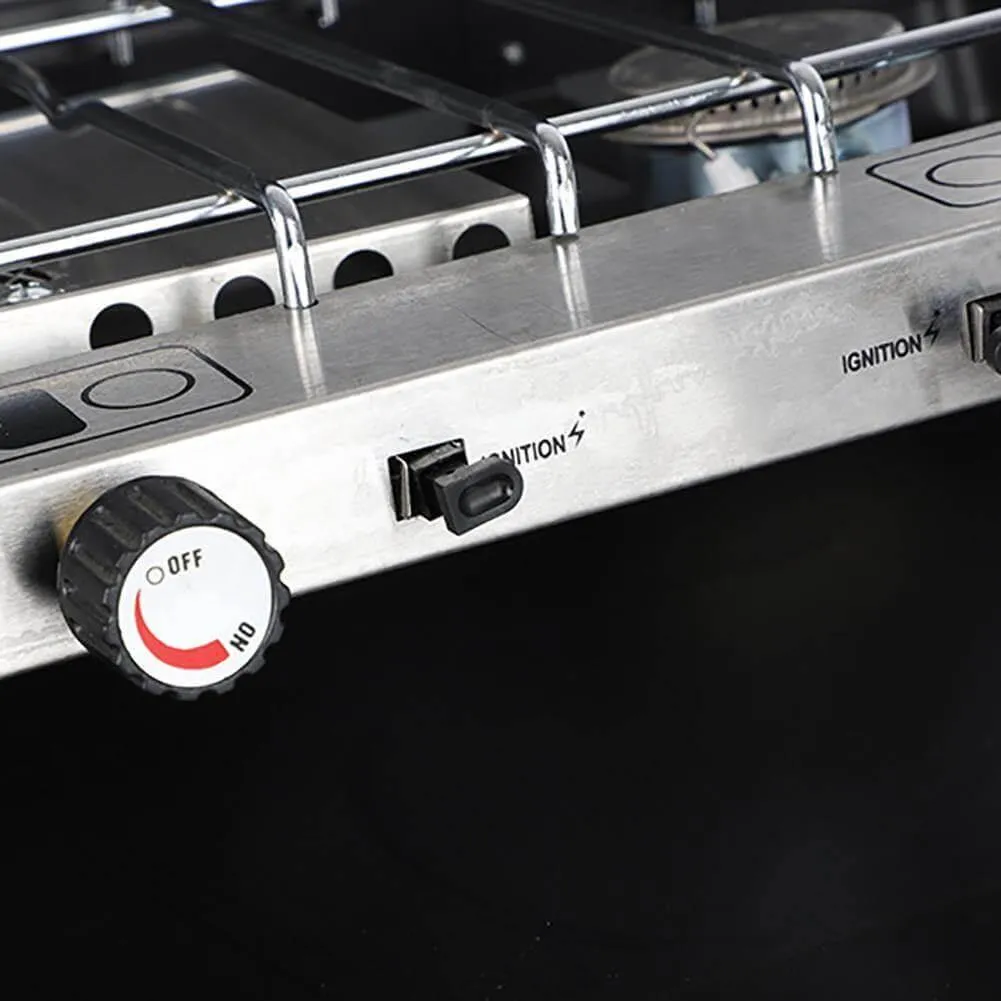 Portable 2-Burner Grill - Compact Outdoor Cooking Solution