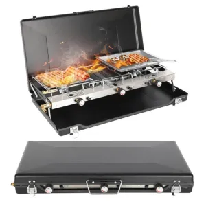 Portable 2-Burner Grill - Compact Outdoor Cooking Solution