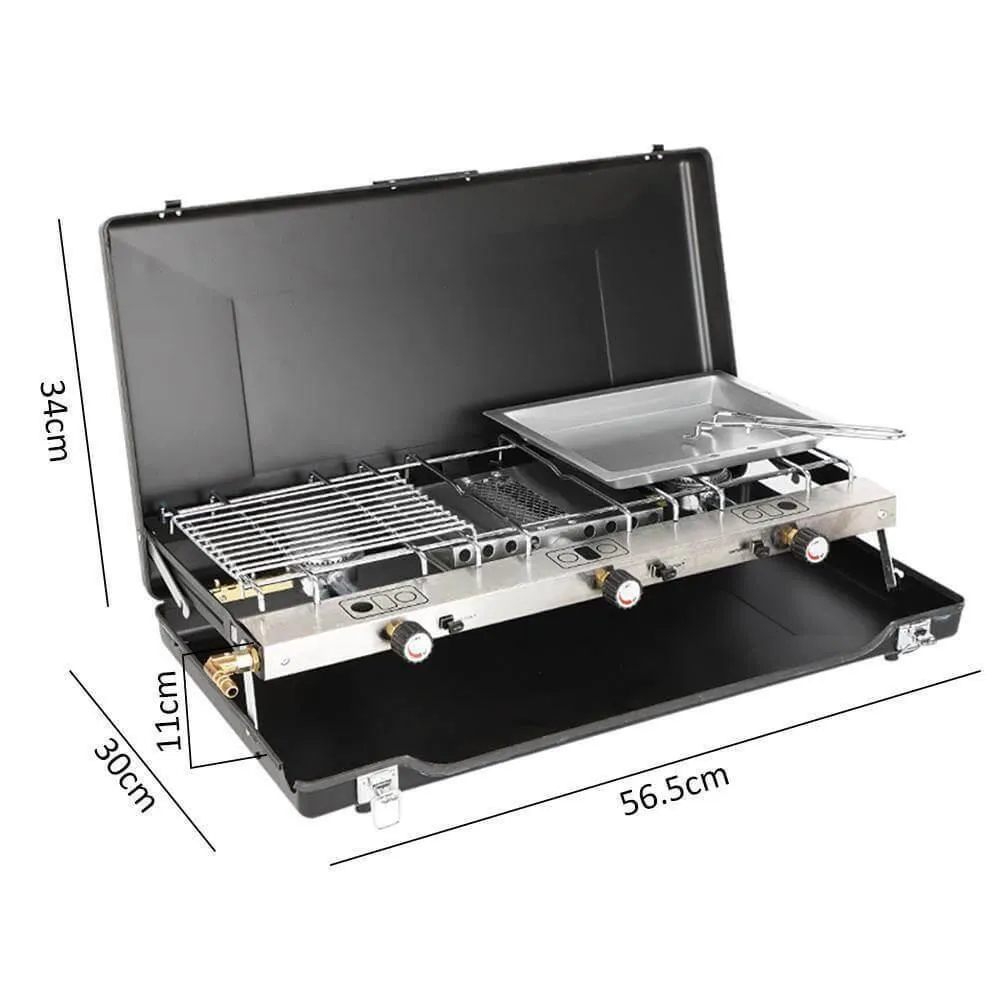 Portable 2-Burner Grill - Compact Outdoor Cooking Solution