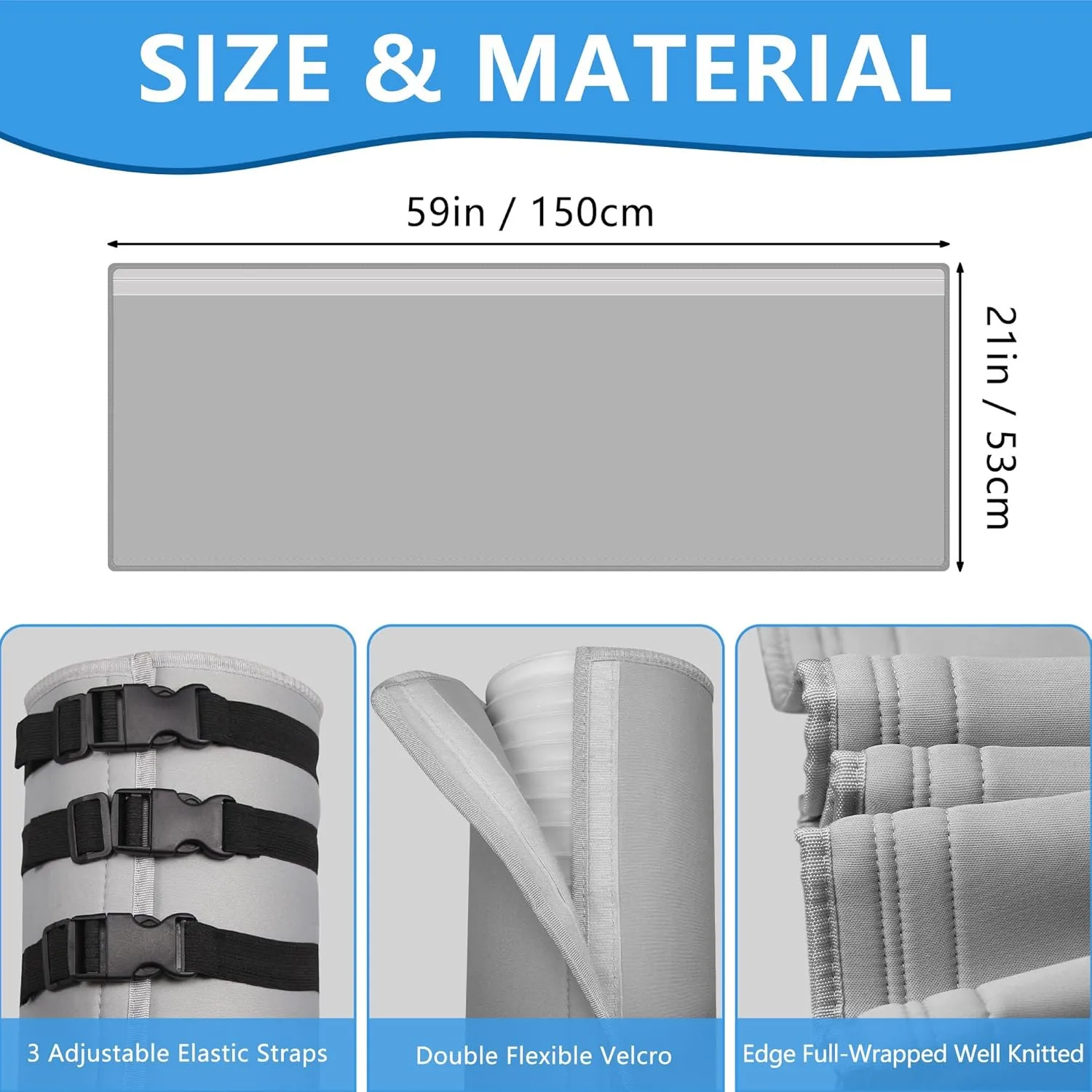 Portable Air Conditioner Hose Cover, Portable AC Hose Duct Vent Insulation Sleeve AC Hose Insulated Cover Wrap for 5" & 5.9" Diameter AC Exhaust Hoses Tube for Heat Reduction