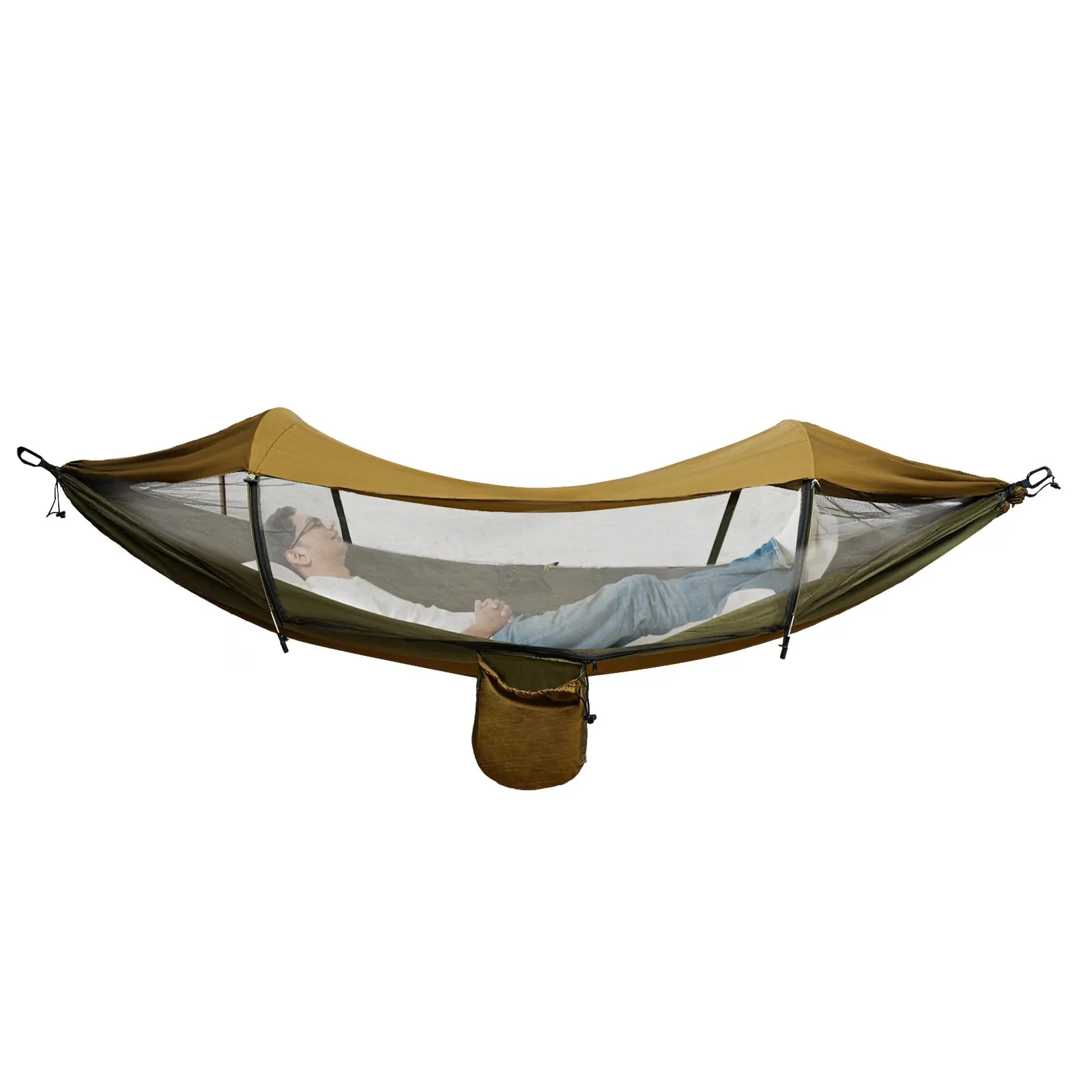 Portable Camping Hammock with Mosquito Net & Sun Protection - Lightweight Outdoor Hanging Bed