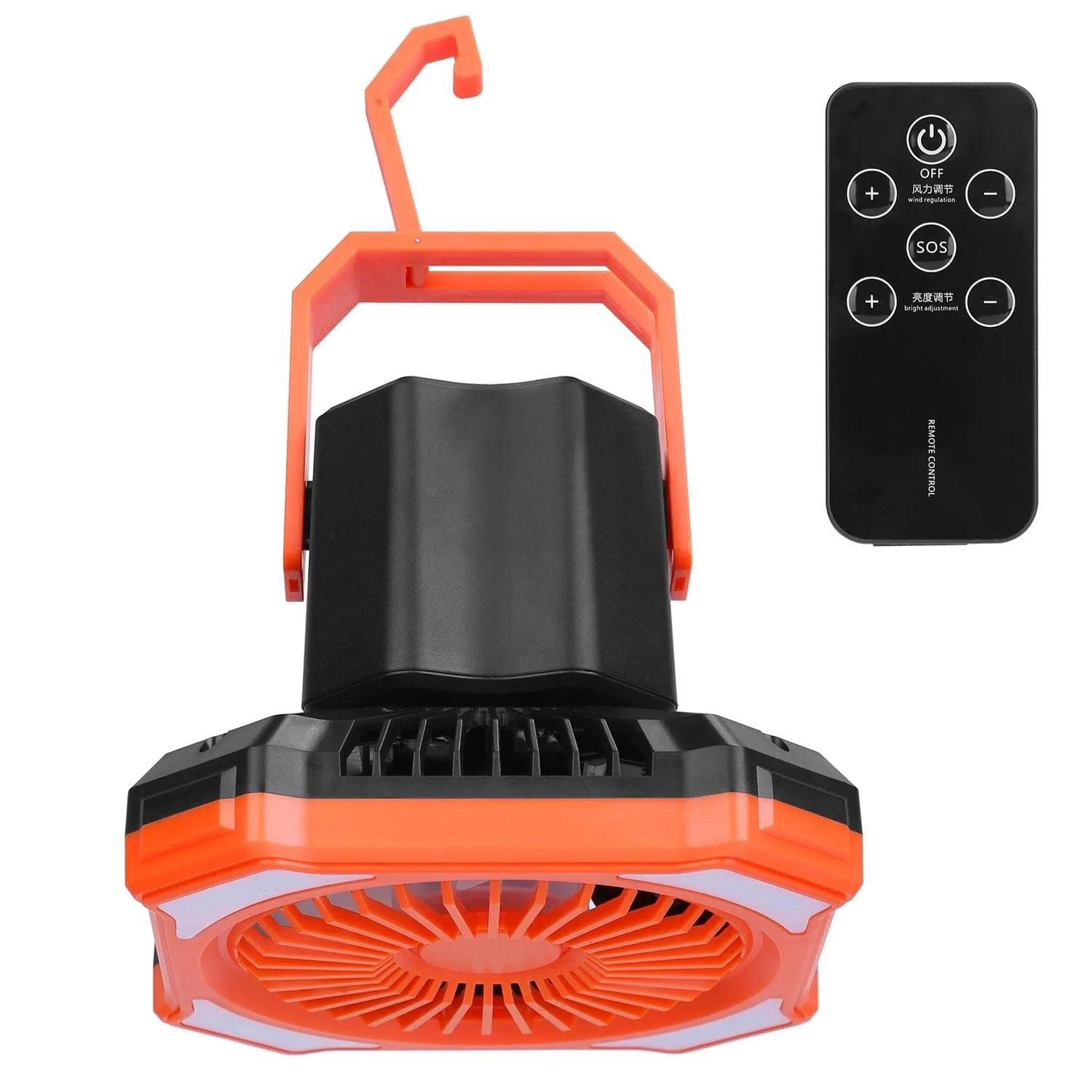 Portable Camping Lantern Fan 10000mAh Battery Powered with 4 Light Modes