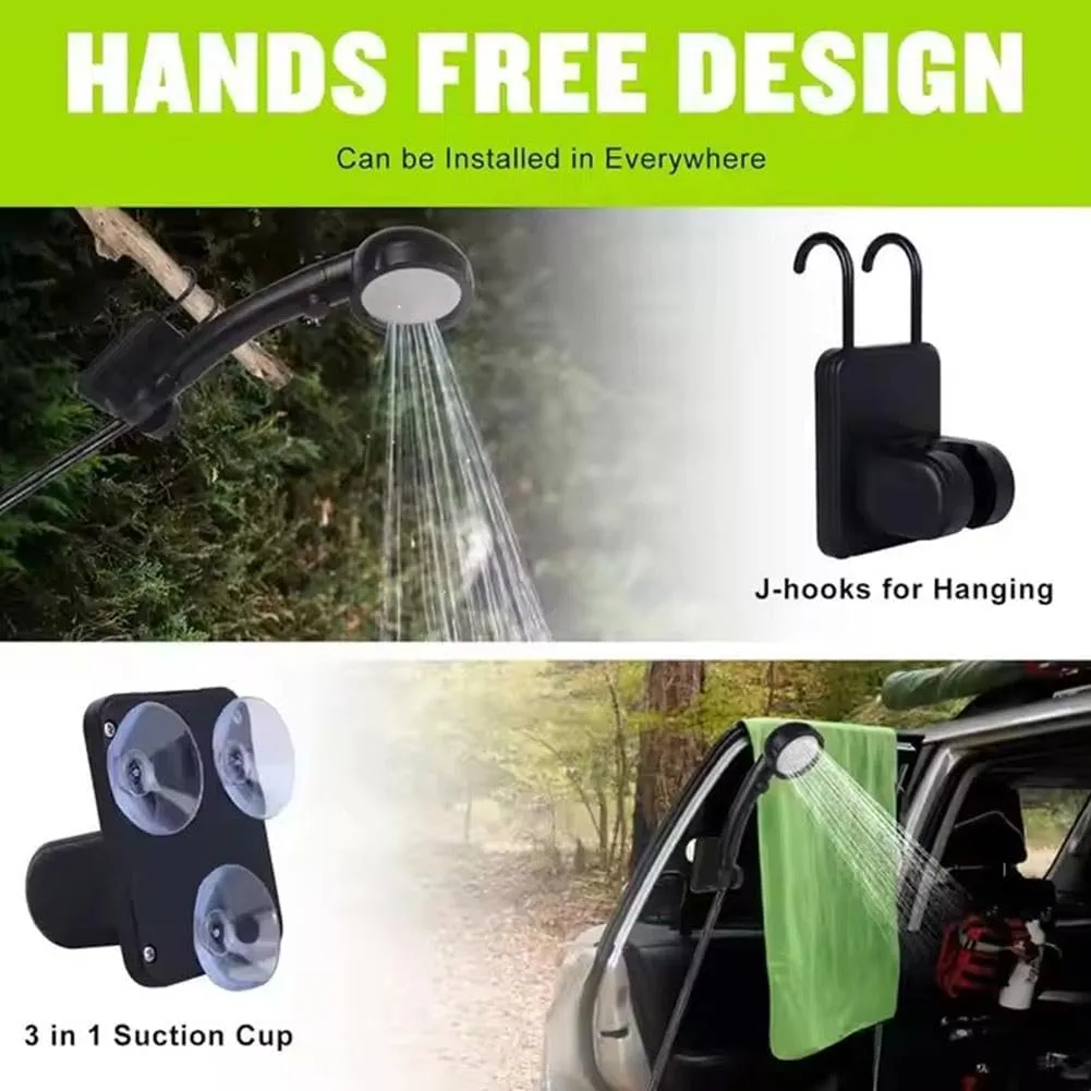 Portable Camping Shower Outdoor Camp Shower Pump,2025 New Upgrade Rechargeable Electric Shower Pump with Intelligent Digital Displa,IPX7 Waterproof Outdoor Camp Pump for Hiking, Travel, Car, Pet