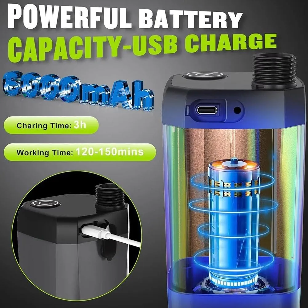 Portable Camping Shower Outdoor Camp Shower Pump,2025 New Upgrade Rechargeable Electric Shower Pump with Intelligent Digital Displa,IPX7 Waterproof Outdoor Camp Pump for Hiking, Travel, Car, Pet