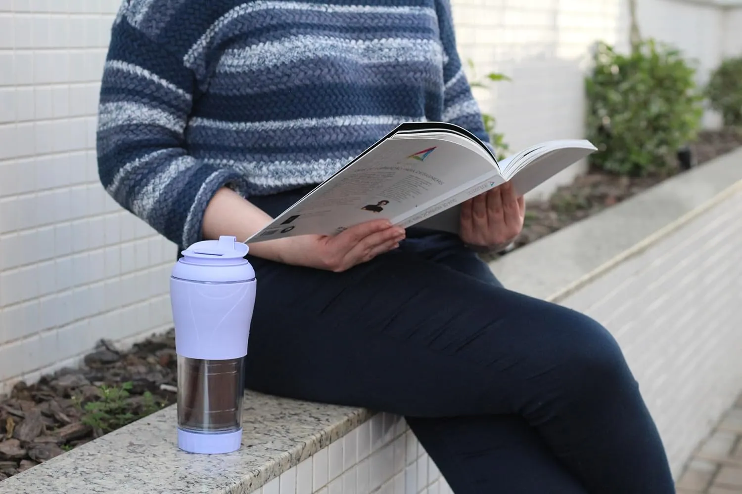 Portable Coffee & Tea Maker - Thermal Coffee & Tea Infuser, French Press, Single Serve Coffee Maker, BPA Free - Home & Kitchen Accessories & Utensils - 12 fl oz, Lilac