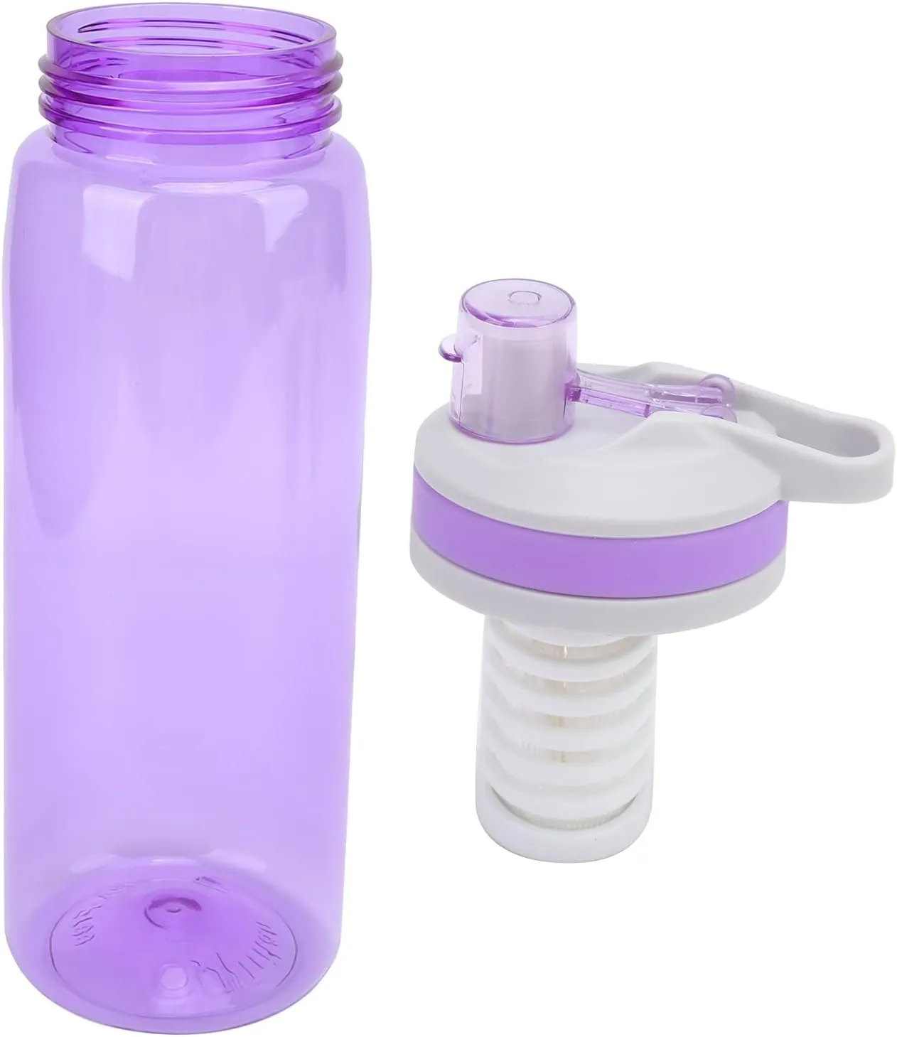 Portable Filtered Water Bottle Safe Outdoor Purifier Camping Hiking Adventures 770ml (Purple)