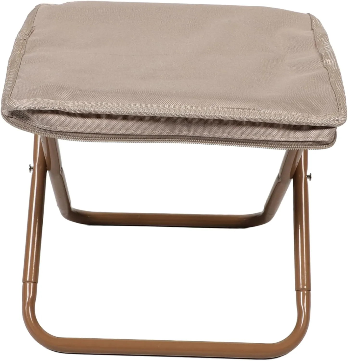 Portable Folding Camp Stool Stylish Khaki Zippered Case Oxford Chair for Fishing Hiking Bbqs Picnics and Outdoor Events Lightweight and Compact Design