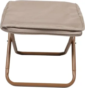 Portable Folding Camp Stool Stylish Khaki Zippered Case Oxford Chair for Fishing Hiking Bbqs Picnics and Outdoor Events Lightweight and Compact Design