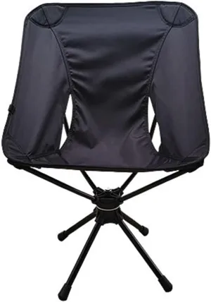 Portable Folding Stool - Folding 360 Degree Swivel Aluminum Alloy for Outdoor Picnic Hiking Bicycling Fishing BBQ(Black)