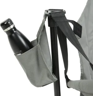 Portable Hammock Camping Chair with Adjustable Back and Cup Holder, Grey, Folding Recliner with Carry Bag for Outdoor Relaxation