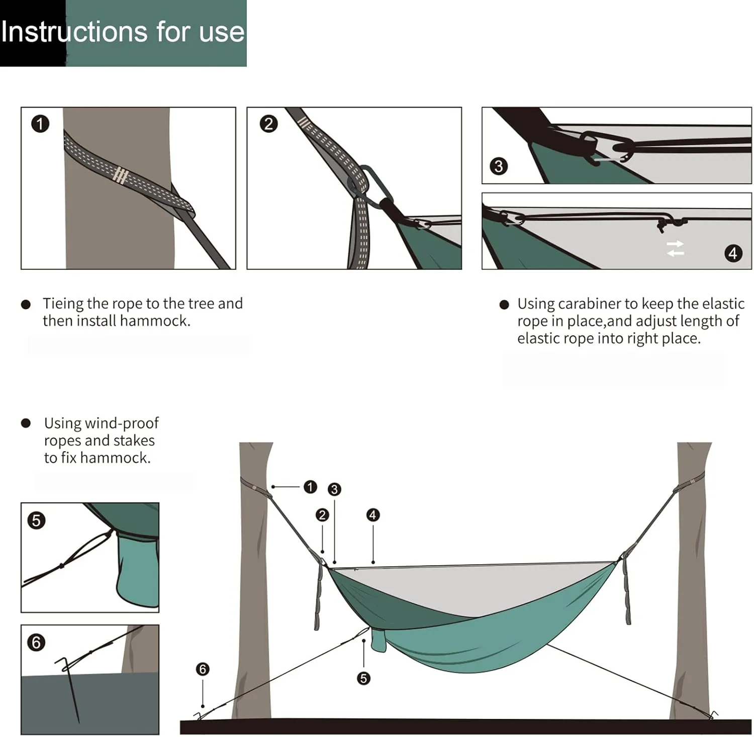 Portable Hammocks, Camping Hammock with Mosquito Net,Travel Lightweight Hammocks with Tree Straps and Solid Carabiners, Hold Up to 660lbs (Blue1)