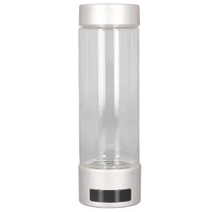 Portable Hydrogen Water Generator, Hydrogen Water Bottle High Borosilicate Glass 5V USB Rechargeable 400ml Detachable for Travel (Gold)