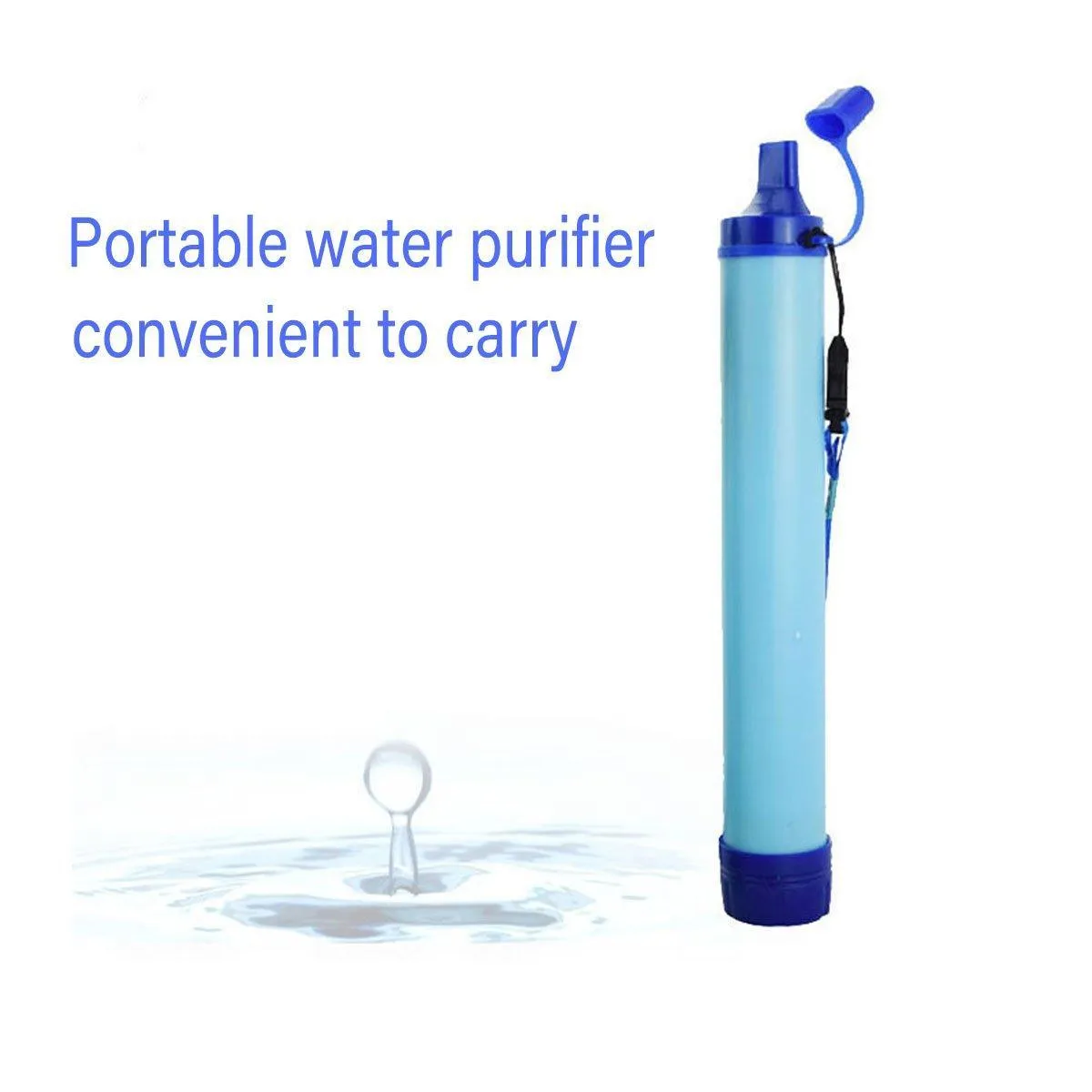Portable Outdoor Camping Water Filter Straw Emergency Survival Purifier Tool