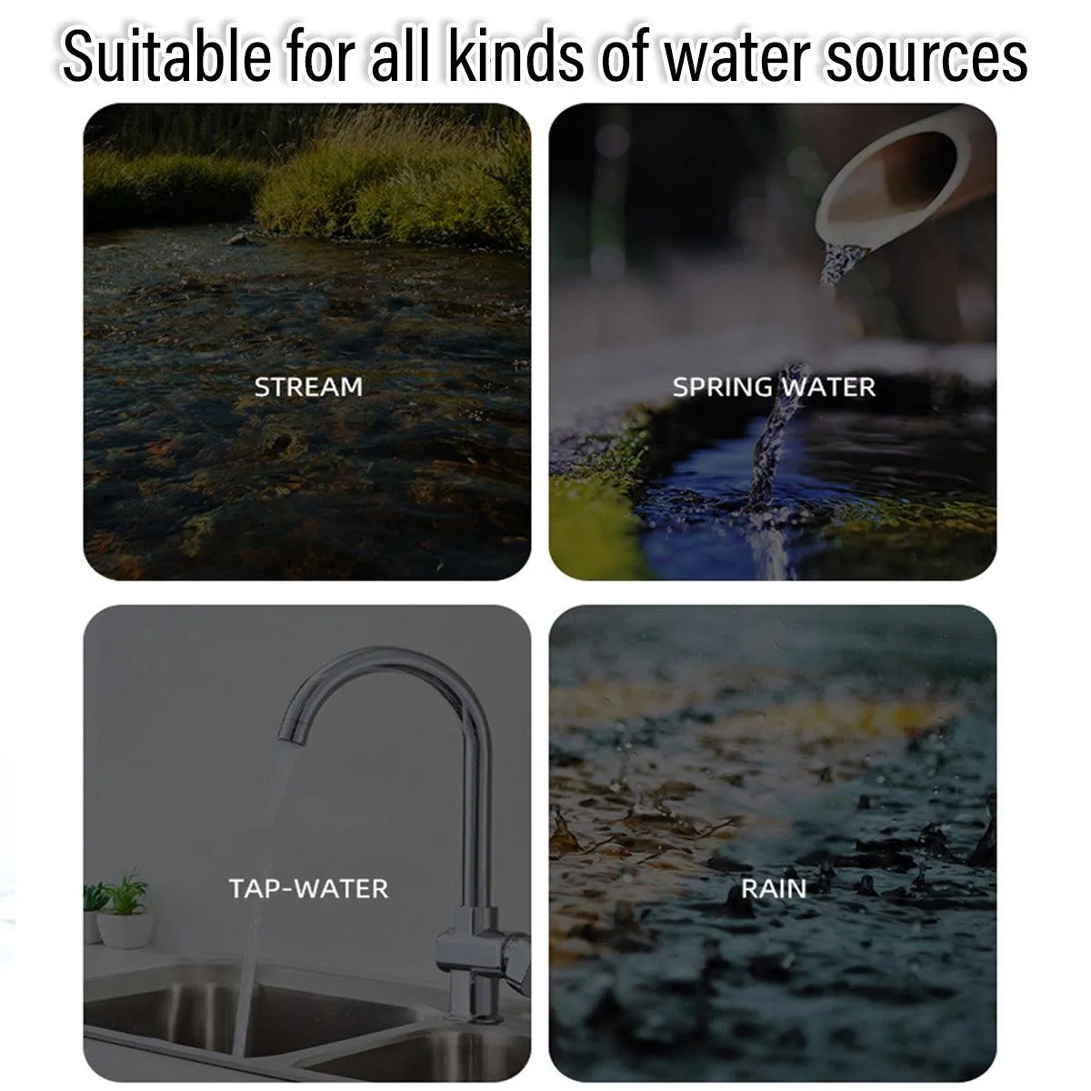 Portable Outdoor Camping Water Filter Straw Emergency Survival Purifier Tool