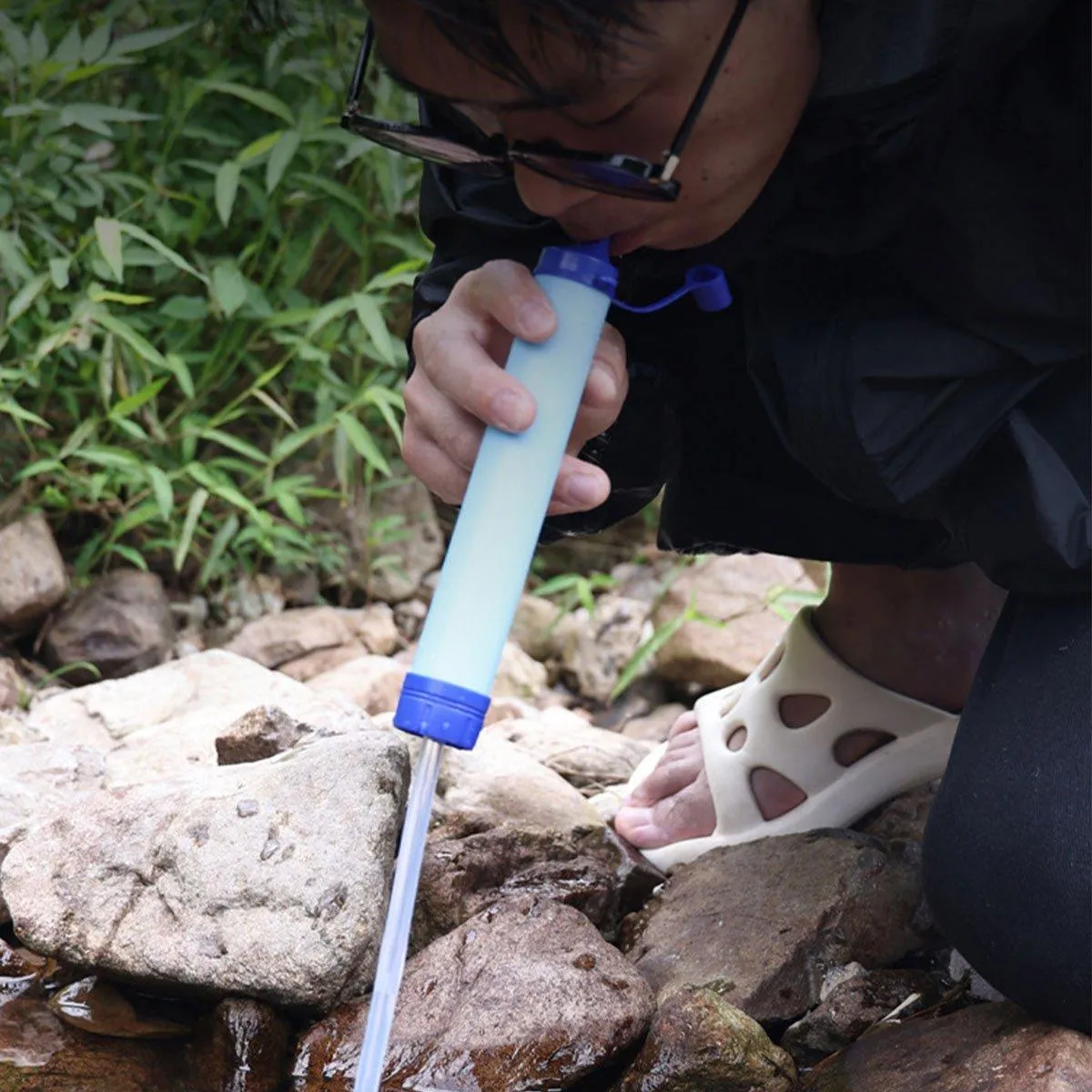 Portable Outdoor Camping Water Filter Straw Emergency Survival Purifier Tool