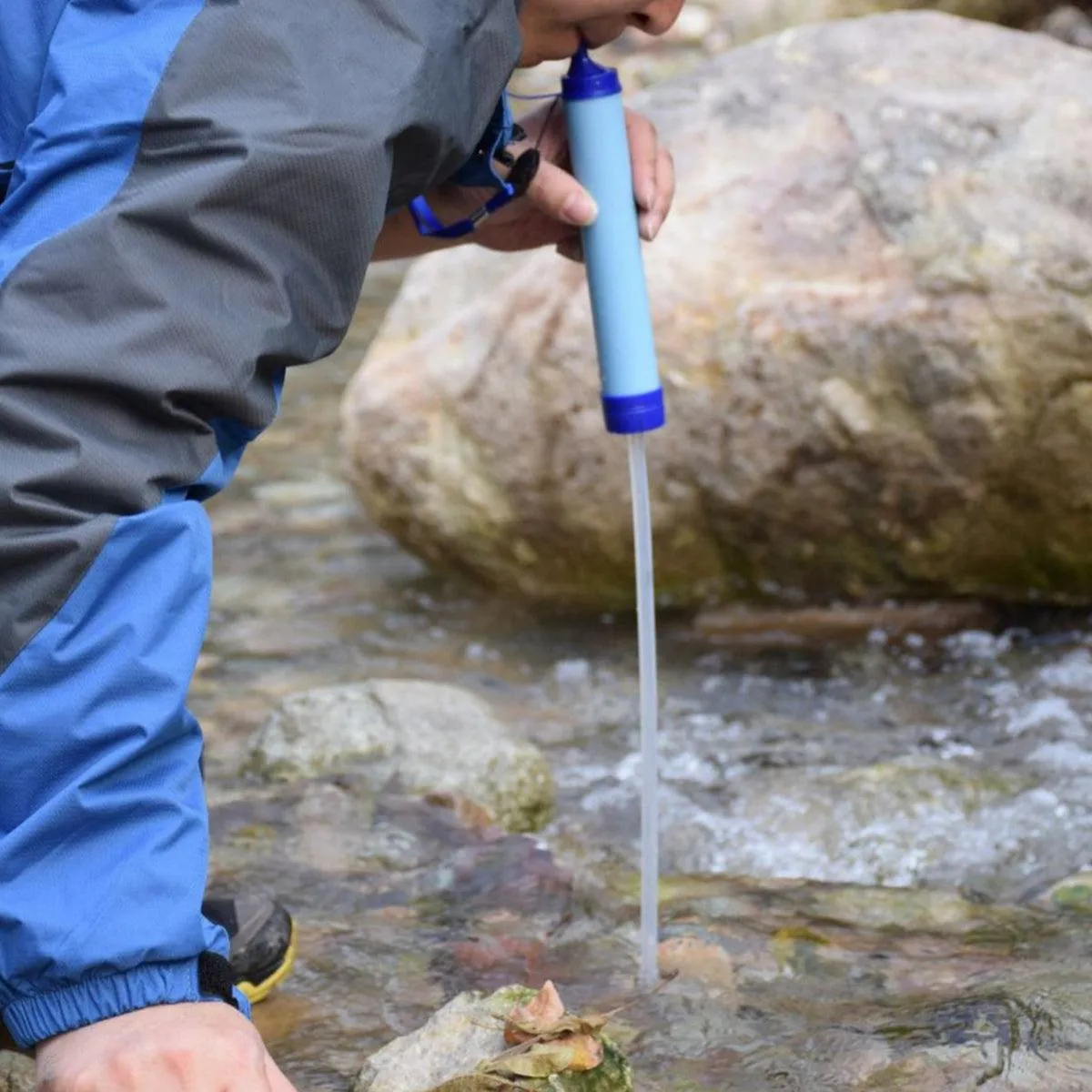 Portable Outdoor Camping Water Filter Straw Emergency Survival Purifier Tool
