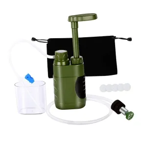 Portable Outdoor Survival Water Filter Personal Gravity Purifier Filtration, for Outdoor Camping Hiking