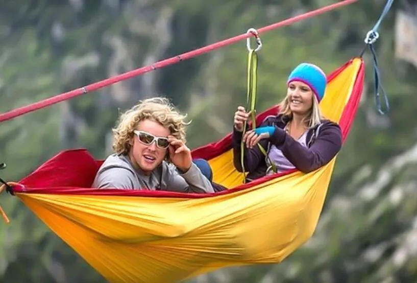 Portable Parachute Specialty items Hammock Ultralight Orange Customer satisfaction Nylon Resistant Double