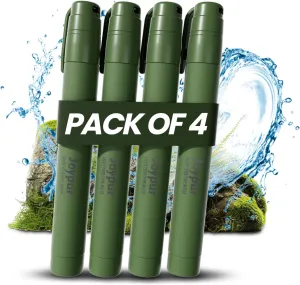 Portable Water Filter Straw Survival, Essential Camping & Hiking Gear, Water Purification Straw for Travel, Biking and Emergency Preparedness
