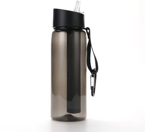Portable Water Purifier 650ML Camping Water Purifier Does Not Contain Harmful Substances Such As BPA Portable Outdoor Water Purifier Survival Gear Multilayer Filter Straw for Camping Hiking Travel