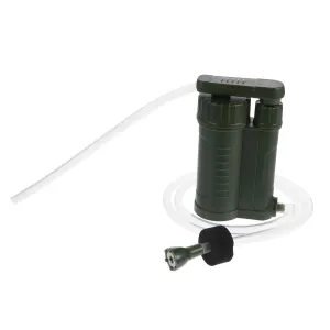 Portable Water Purifier Filter Outdoor Green for Hiking Camping and Emergency Use