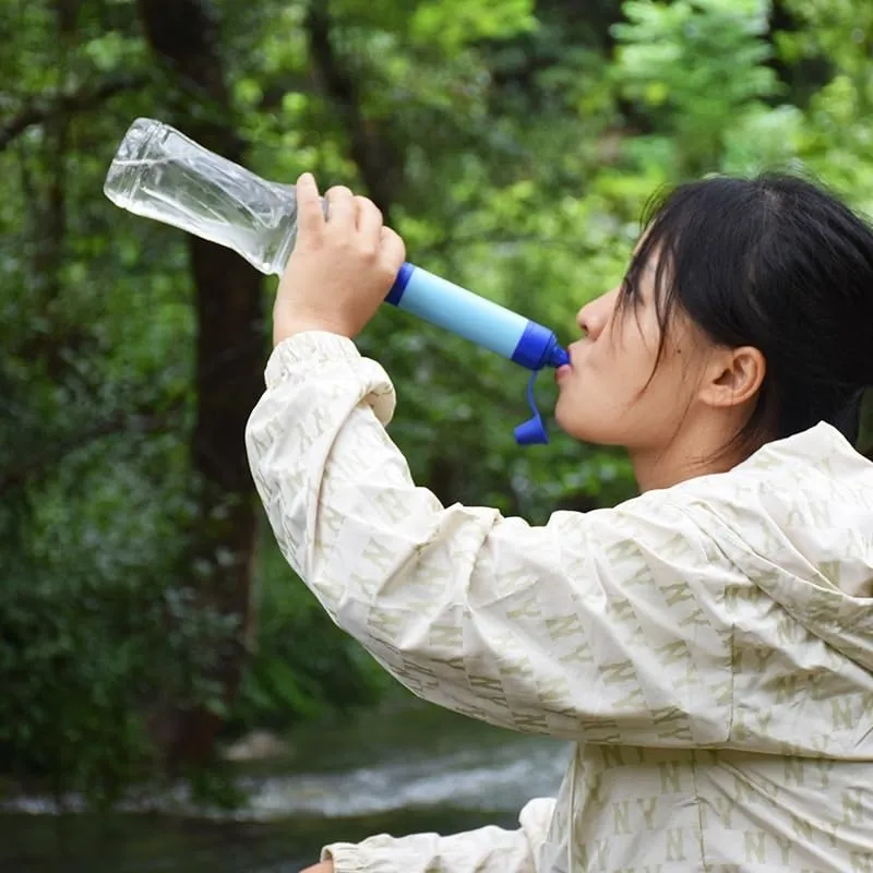 Portable Water Purifier - Straw Personal Water Purifier for Hiking, Travel, Camping, Outdoor Adventures(S3P)
