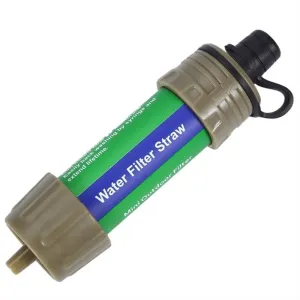 Portable Water Purifier - Water Filter with Straw, for Hiking, Travel, Camping, Outdoor Adventures(Green)
