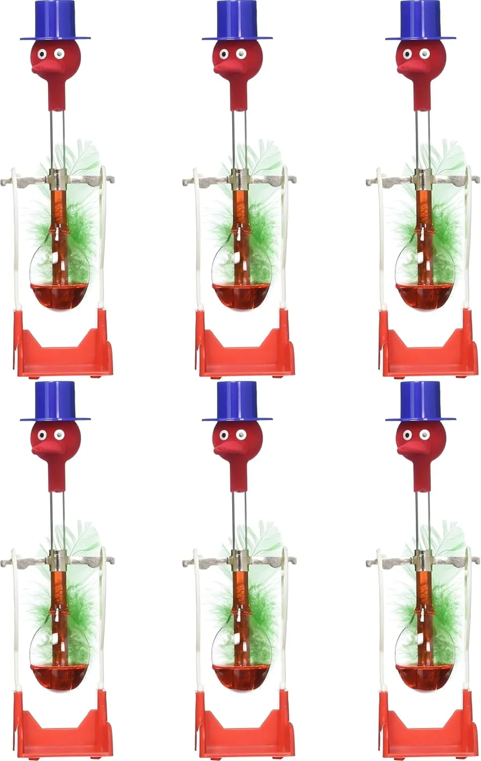 PowerTRC Perpetual Motion Sippy Dripping Drinking Bird (6 Packs) Original Vintage Retro Science Birds