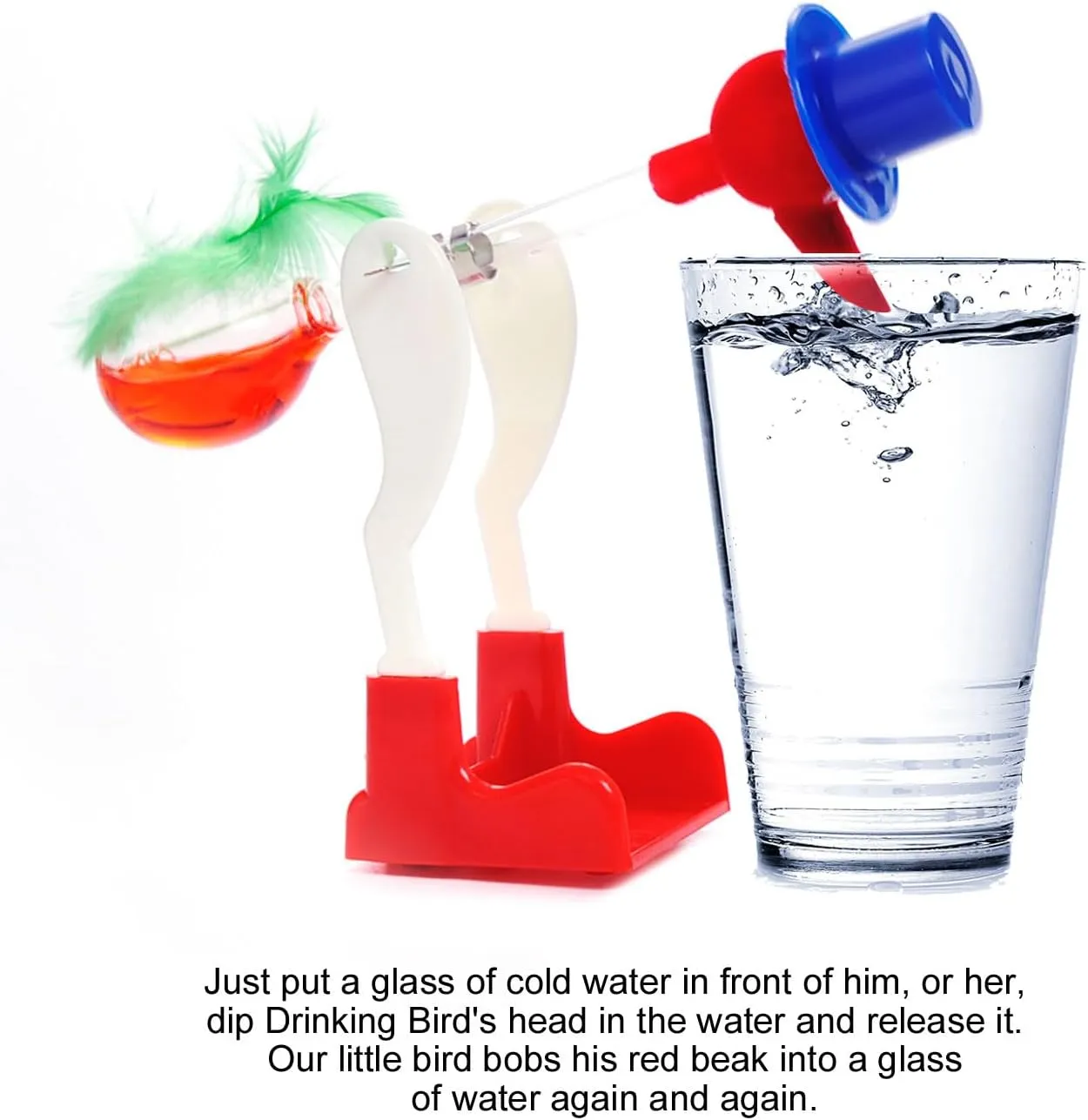 PowerTRC Perpetual Motion Sippy Dripping Drinking Bird (6 Packs) Original Vintage Retro Science Birds
