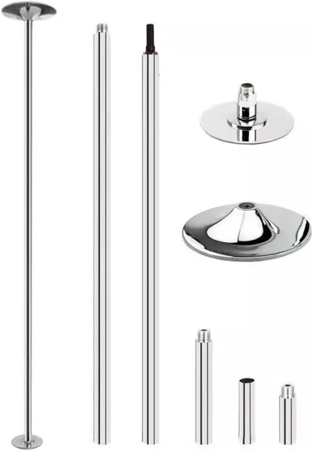 Professional Spinning Dancing Pole, 45mm Portable Dance Pole Spinning & Static, Adjustable Height, No Drilling Required, Loads 440lbs, for Home Fitness