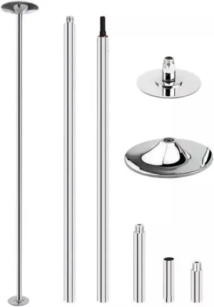 Professional Spinning Dancing Pole, 45mm Portable Dance Pole Spinning & Static, Adjustable Height, No Drilling Required, Loads 440lbs, for Home Fitness