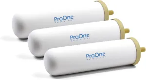 ProOne 9-Inch Gravity Water Filter Replacement G-Series 3-Pack - Universally Compatible with Gravity Water Filter Systems - NSF/ANSI Certified to Reduce Lead, Reduce Microplastics, & Total PFAS
