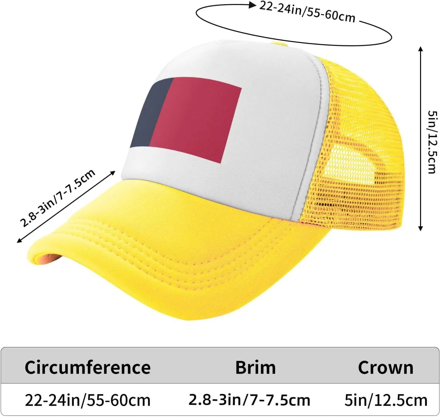 Proposed Flag for Saint Paris, Ohio Baseball Cap for Men Women Adjustable Breathable Mesh Trucker Hat Unisex