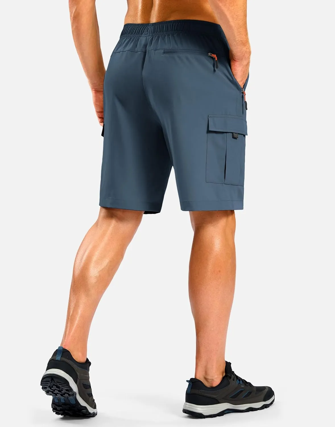 Pudolla Men's Hiking Cargo Shorts with 5 Pockets Lightweight 9" Outdoor Work Casual Shorts for Men Travel Fishing