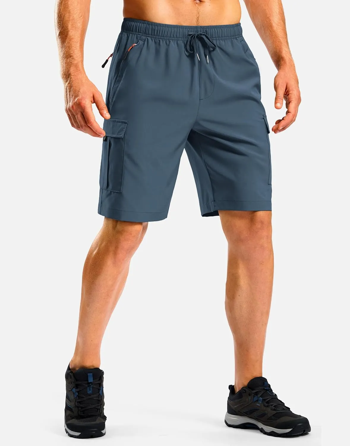 Pudolla Men's Hiking Cargo Shorts with 5 Pockets Lightweight 9" Outdoor Work Casual Shorts for Men Travel Fishing
