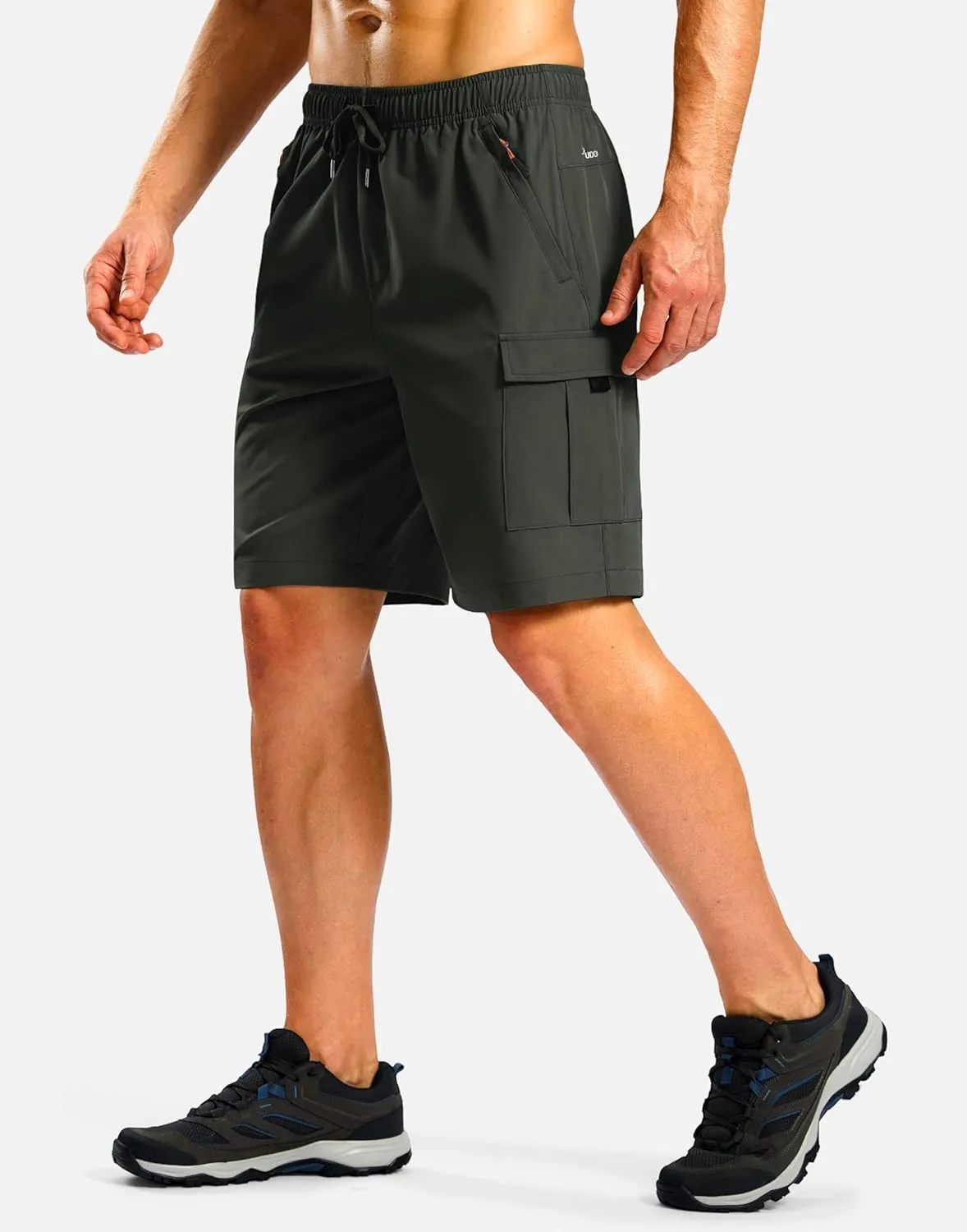 Pudolla Men's Hiking Cargo Shorts with 5 Pockets Lightweight 9" Outdoor Work Casual Shorts for Men Travel Fishing