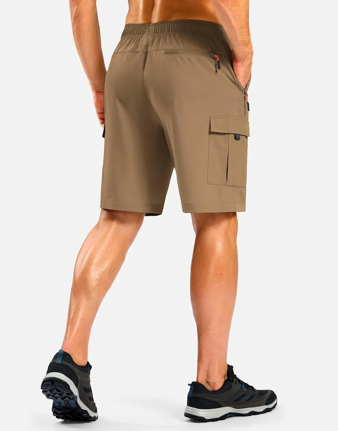 Pudolla Men's Hiking Cargo Shorts with 5 Pockets Lightweight 9" Outdoor Work Casual Shorts for Men Travel Fishing