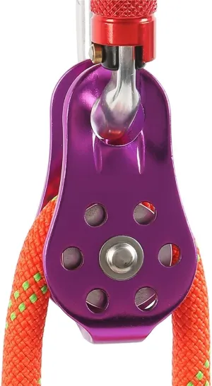 Pulleys, Rock Climbing Pulley Fixed Sideplate Single Sheave Pulley Outdoor Survival Tool High Altitud Traverse Hauling Gear
