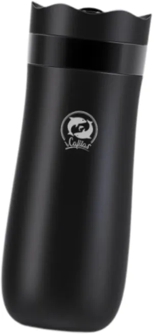 Qianly Travel French Pressing Pot Insulated Filter Easy to Clean Black Drink Water Bottle for Home Outdoor Activities Picnic