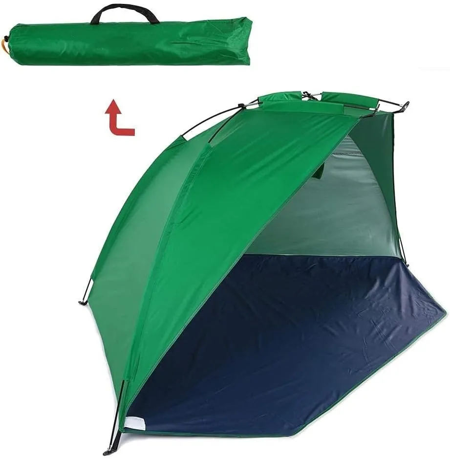 Quick Opening Pop Up Tent Beach Awning Sun Shelter Half-Open Tent Shade Ultralight for Outdoor Camping Fishing Picnic Park